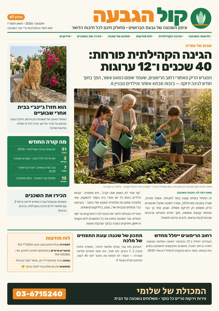 עמוד שער של מקומון בדיוני